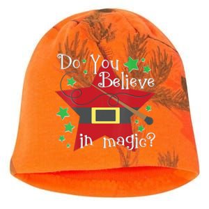 Do You Believe In Magic Santa Claus Wand Stars Vneck Kati - Camo Knit Beanie