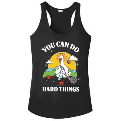 Duck You Can Hard Things Teacher Ladies PosiCharge Competitor Racerback Tank