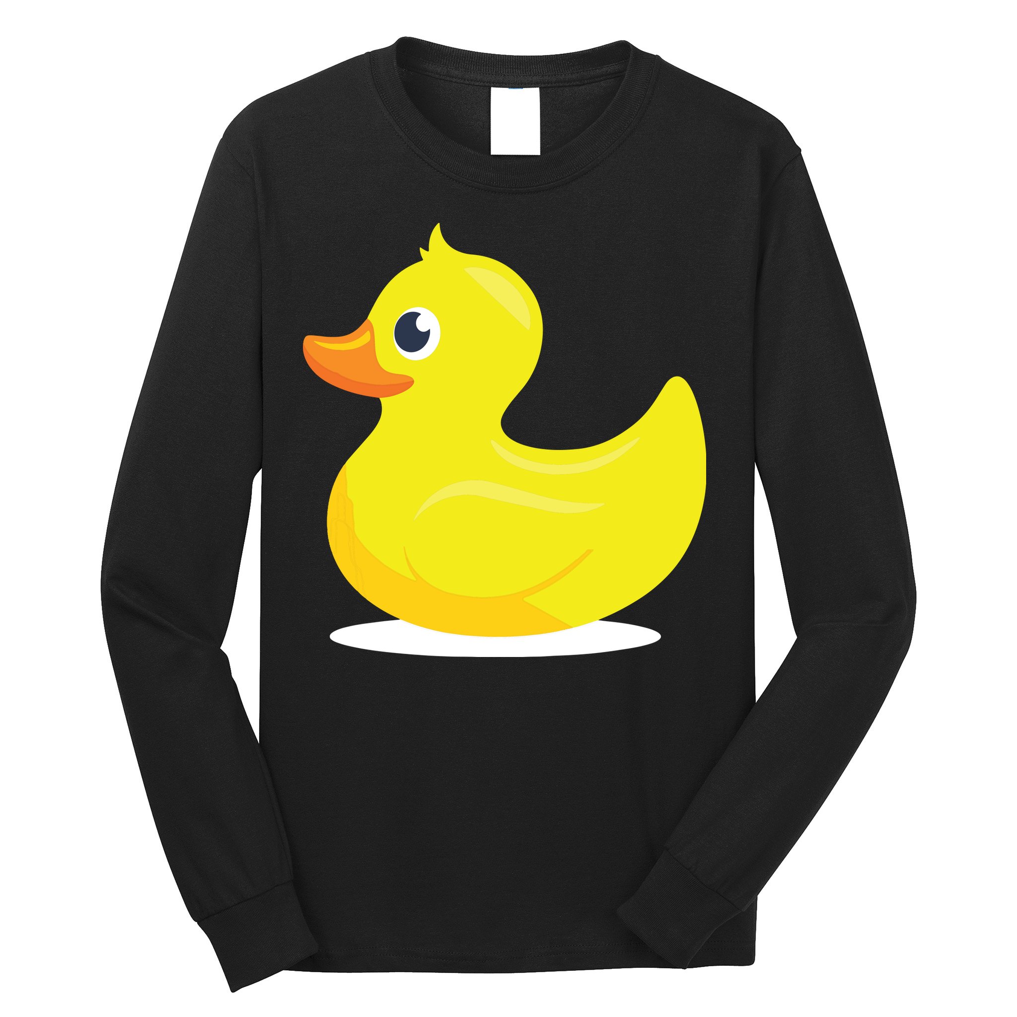 Duck Yelllow Cute Duckie Tee Great For Kids Long Sleeve Shirt