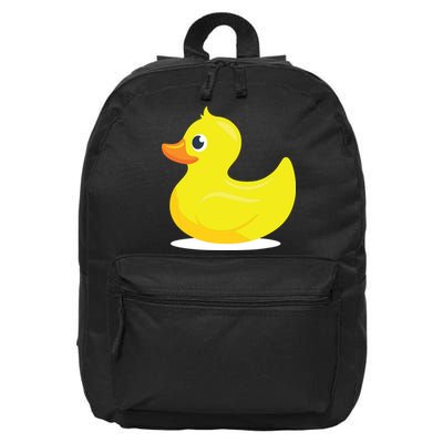 Duck Yelllow Cute Duckie Tee Great For Kids 16 in Basic Backpack
