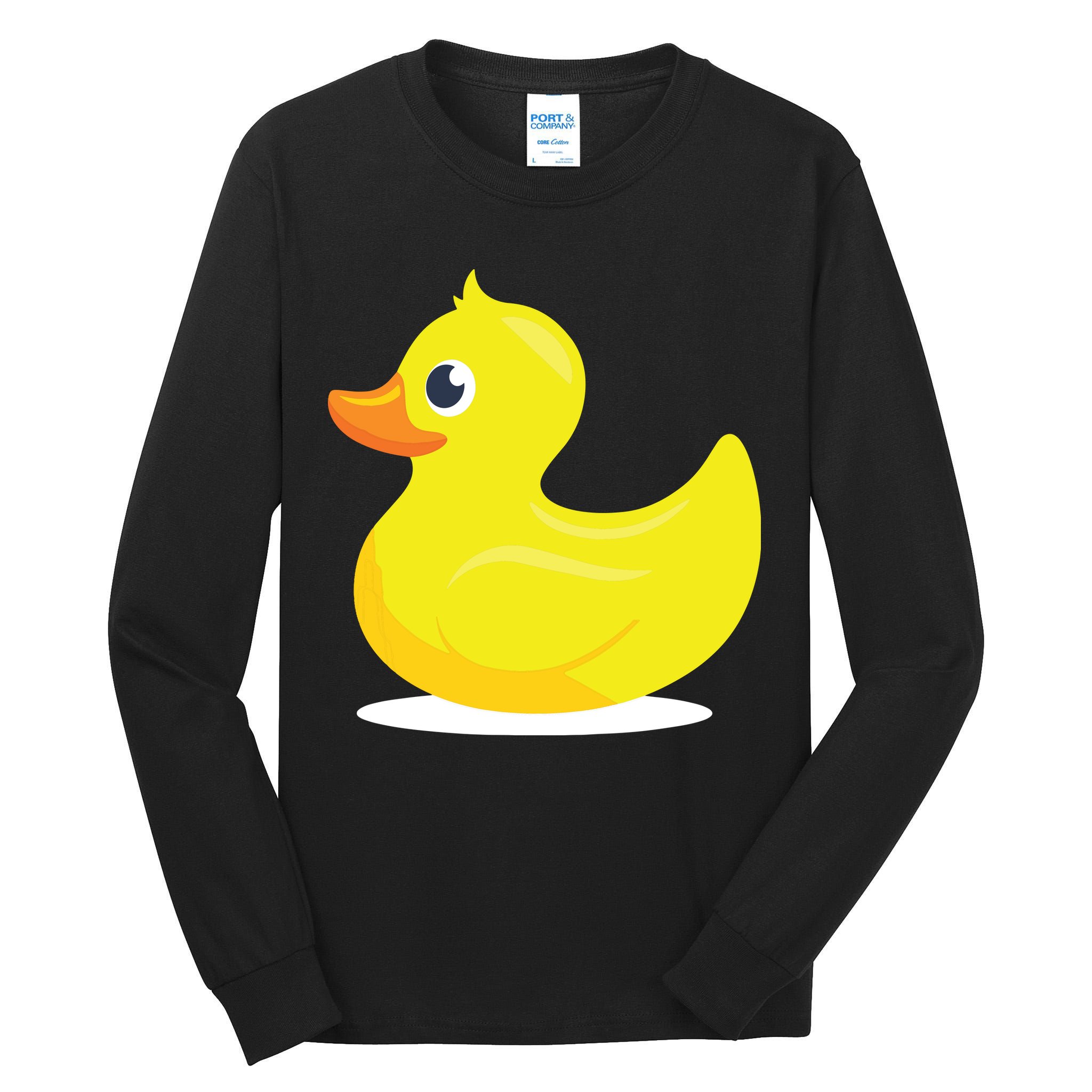 Duck Yelllow Cute Duckie Tee Great For Kids Tall Long Sleeve T-Shirt