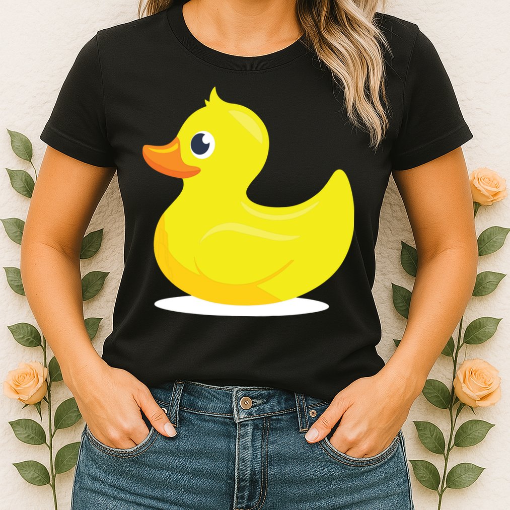 Duck Yelllow Cute Duckie Tee Great For Kids Womens T-Shirt