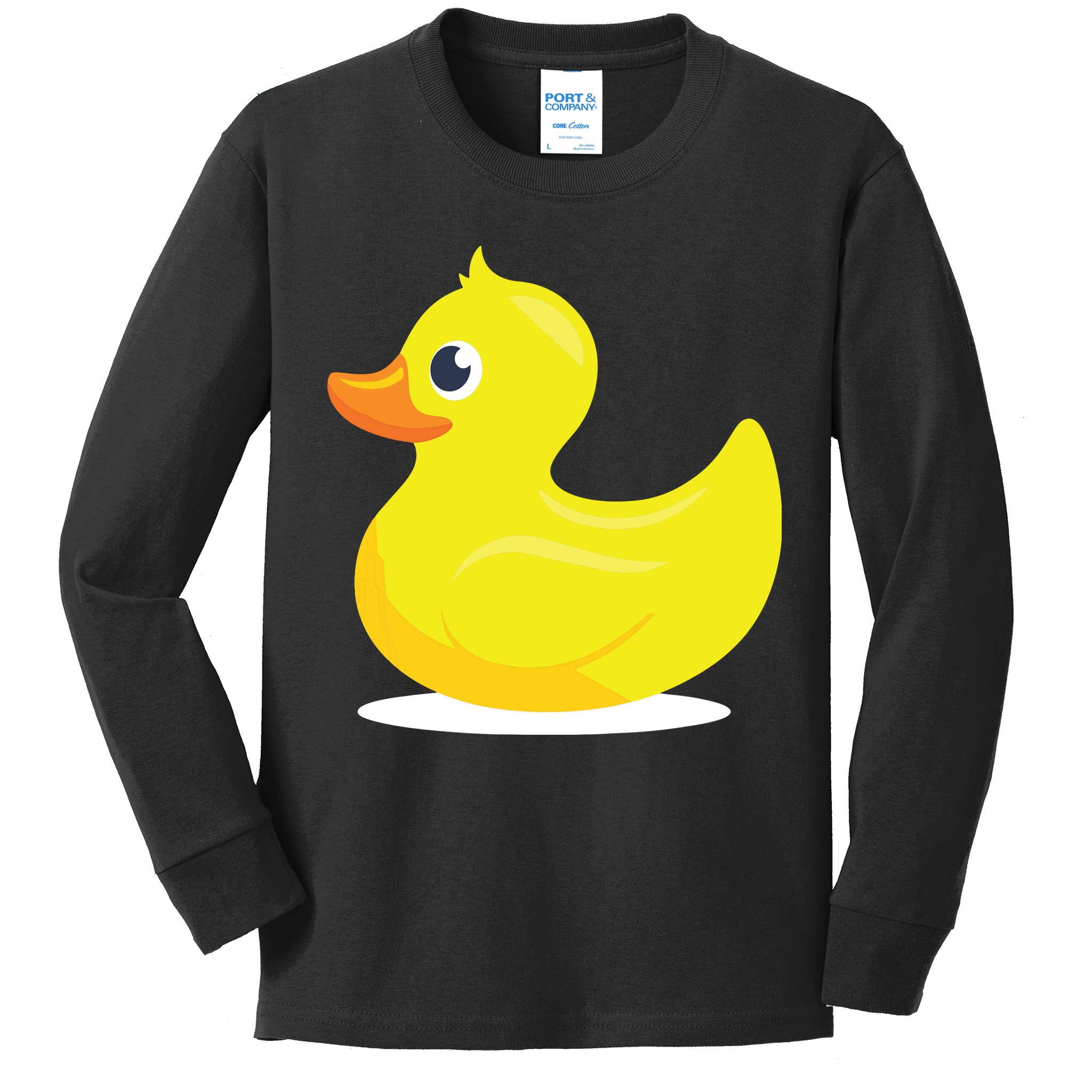 Duck Yelllow Cute Duckie Tee Great For Kids Kids Long Sleeve Shirt