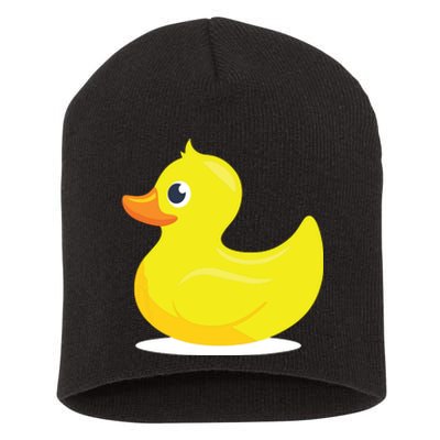 Duck Yelllow Cute Duckie Tee Great For Kids Short Acrylic Beanie