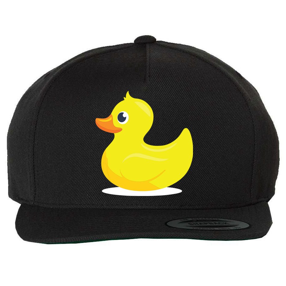 Duck Yelllow Cute Duckie Tee Great For Kids Wool Snapback Cap