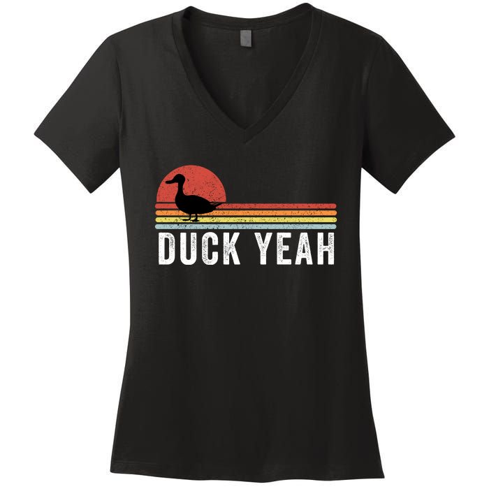 Duck Yeah Duck Lovers Ducks Funny Duck Farmer Funny Animal Lover Women's V-Neck T-Shirt