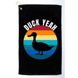 Duck Yeah Duck Lovers Ducks Funny Duck Farmers Funny Animal Lover Platinum Collection Golf Towel