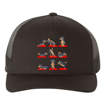 Dachshund Yoga Yupoong Adult 5-Panel Trucker Hat