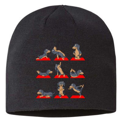 Dachshund Yoga Sustainable Beanie