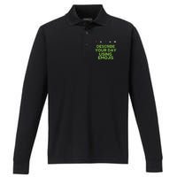 Describe Your Day Using Emojis Performance Long Sleeve Polo