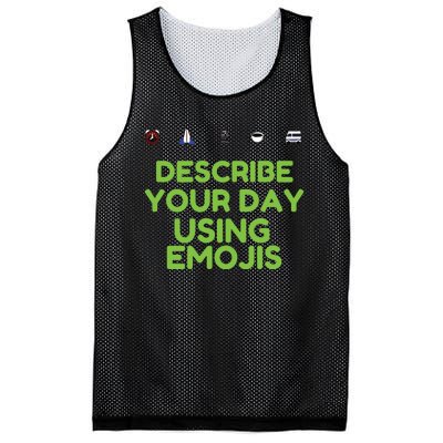 Describe Your Day Using Emojis Mesh Reversible Basketball Jersey Tank