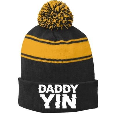 Daddy Yin Stripe Pom Pom Beanie