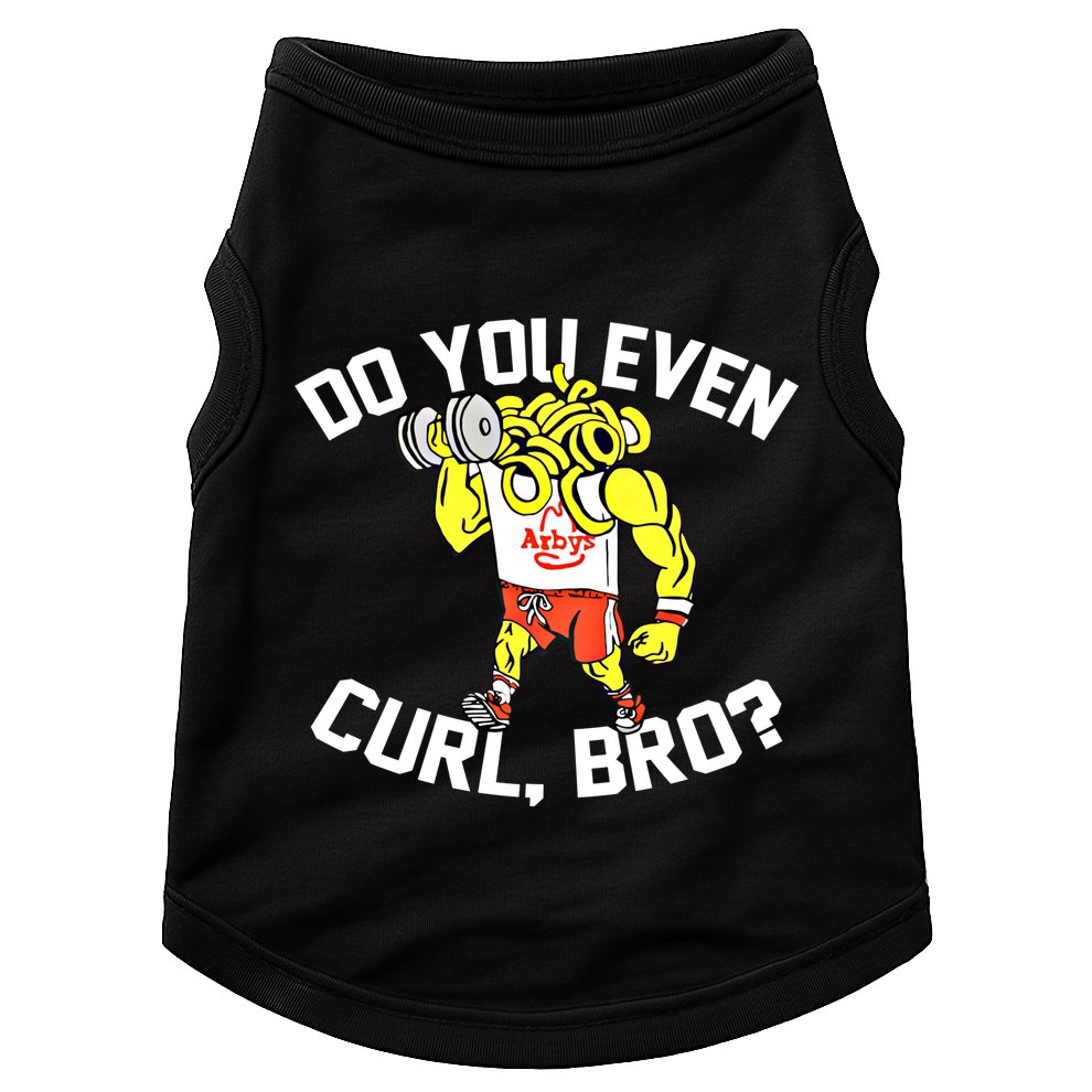 Do You Even Curl Bro? Funny Curling Gift Doggie Tank