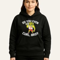 Do You Even Curl Bro? Funny Curling Gift Hoodie