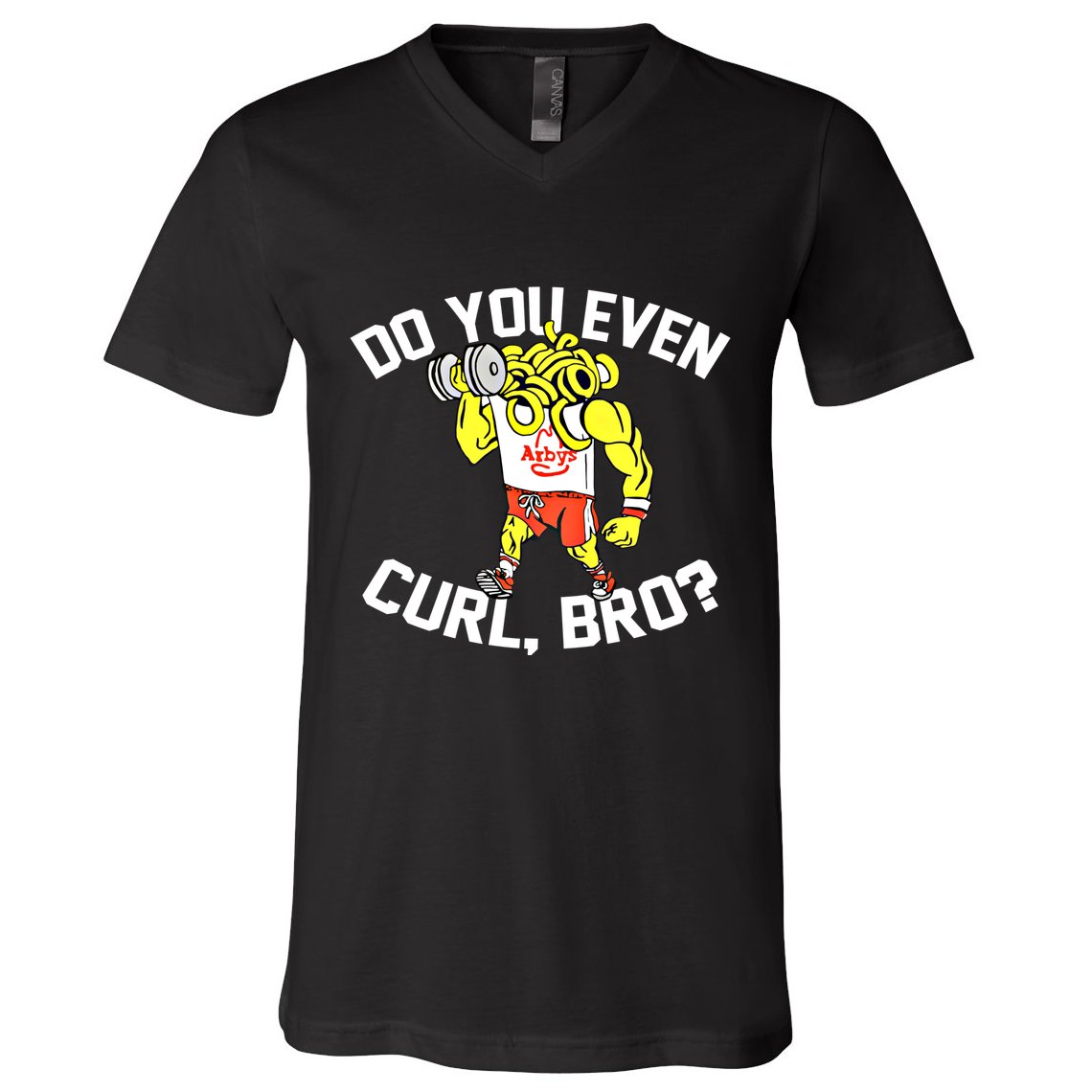 Do You Even Curl Bro? Funny Curling Gift V-Neck T-Shirt