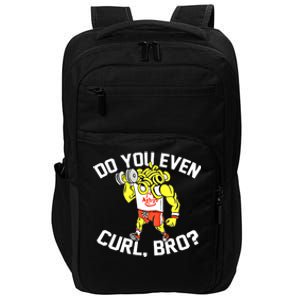 Do You Even Curl Bro? Funny Curling Gift Impact Tech Backpack