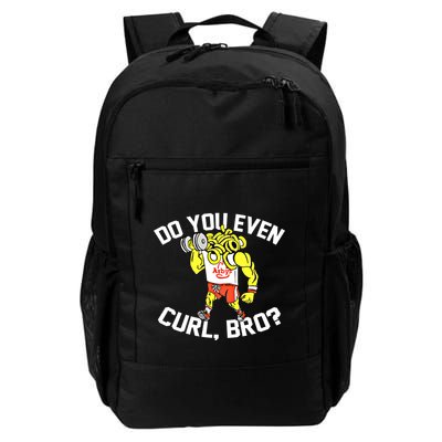Do You Even Curl Bro? Funny Curling Gift Backpack