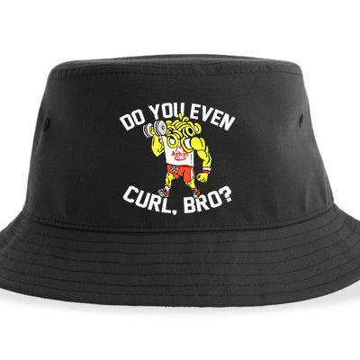 Do You Even Curl Bro? Funny Curling Gift Sustainable Bucket Hat