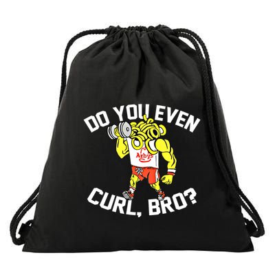 Do You Even Curl Bro? Funny Curling Gift Drawstring Bag