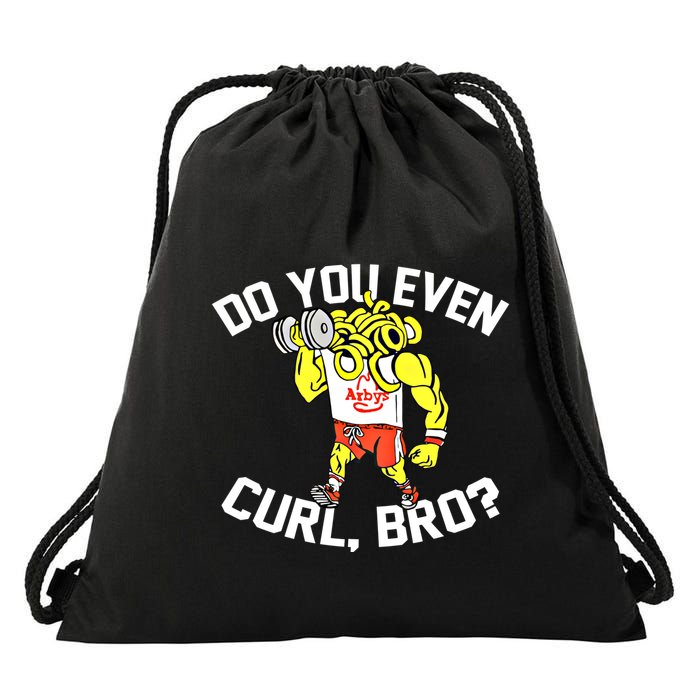 Do You Even Curl Bro? Funny Curling Gift Drawstring Bag
