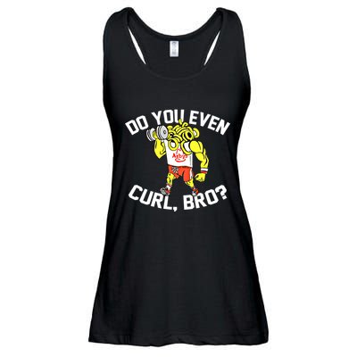 Do You Even Curl Bro? Funny Curling Gift Ladies Essential Flowy Tank