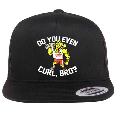 Do You Even Curl Bro? Funny Curling Gift Flatbill Hat