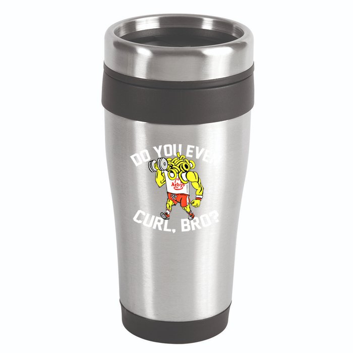 Do You Even Curl Bro? Funny Curling Gift 16oz Travel Tumbler