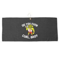 Do You Even Curl Bro? Funny Curling Gift Large Microfiber Waffle Golf Towel