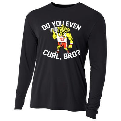 Do You Even Curl Bro? Funny Curling Gift Cooling Performance Long Sleeve Crew