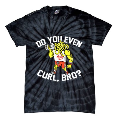 Do You Even Curl Bro? Funny Curling Gift Tie-Dye T-Shirt