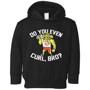 Do You Even Curl Bro? Funny Curling Gift Toddler Hoodie