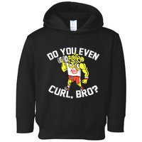 Do You Even Curl Bro? Funny Curling Gift Toddler Hoodie