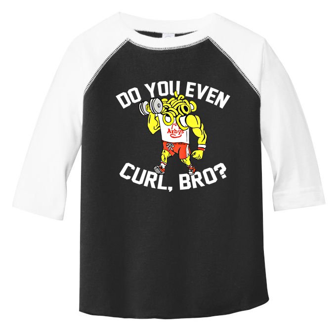 Do You Even Curl Bro? Funny Curling Gift Toddler Fine Jersey T-Shirt