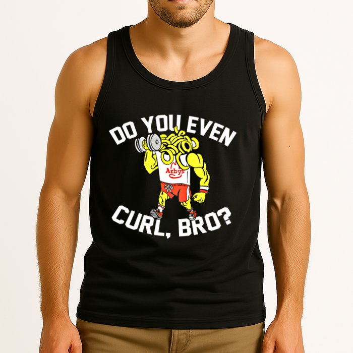 Do You Even Curl Bro? Funny Curling Gift Tank Top