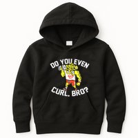 Do You Even Curl Bro? Funny Curling Gift Kids Hoodie