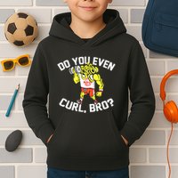 Do You Even Curl Bro? Funny Curling Gift Kids Hoodie