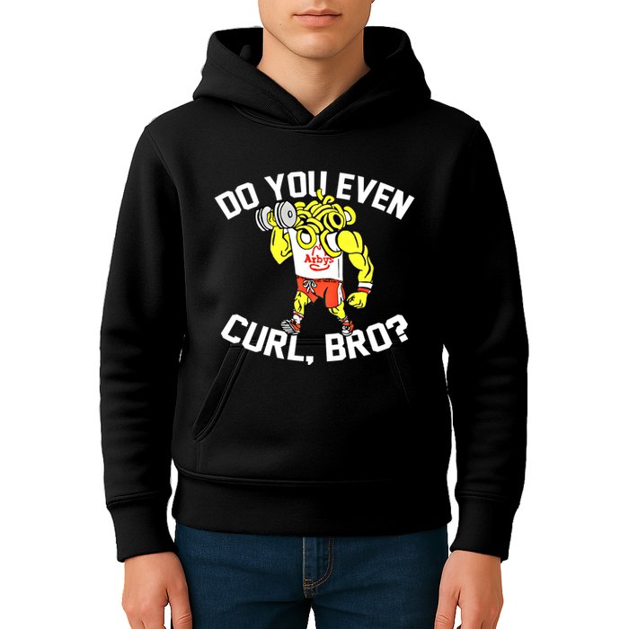 Do You Even Curl Bro? Funny Curling Gift Kids Hoodie