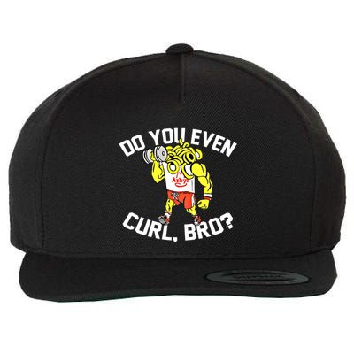 Do You Even Curl Bro? Funny Curling Gift Wool Snapback Cap