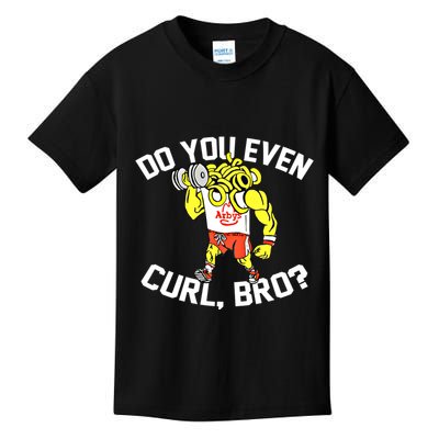 Do You Even Curl Bro? Funny Curling Gift Kids T-Shirt