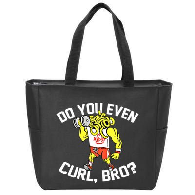 Do You Even Curl Bro? Funny Curling Gift Zip Tote Bag
