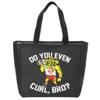 Do You Even Curl Bro? Funny Curling Gift Zip Tote Bag