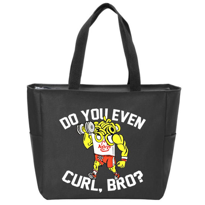 Do You Even Curl Bro? Funny Curling Gift Zip Tote Bag