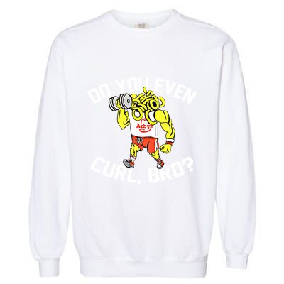 Do You Even Curl Bro? Funny Curling Gift Garment-Dyed Sweatshirt