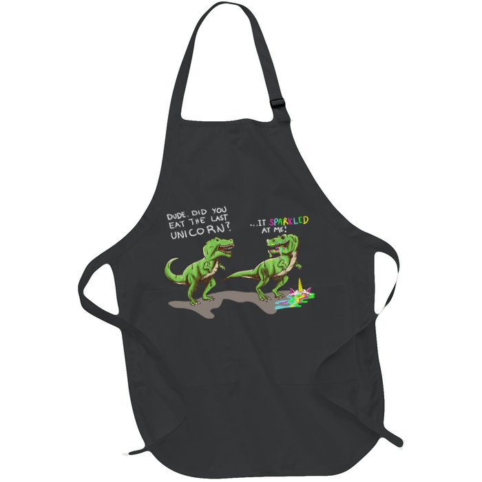 Did You Eat The Last Unicorn It Sparkled At Me! Dinosaur Apron