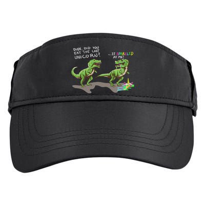 Did You Eat The Last Unicorn It Sparkled At Me! Dinosaur Adult Drive Performance Visor