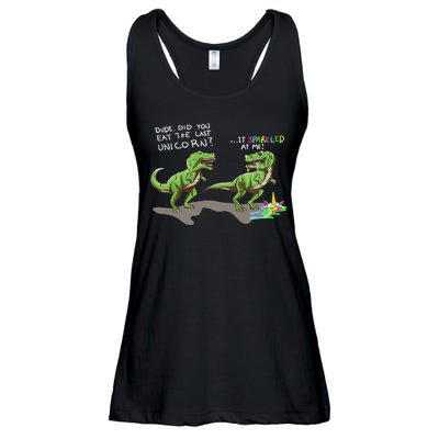 Did You Eat The Last Unicorn It Sparkled At Me! Dinosaur Ladies Essential Flowy Tank