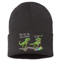 Did You Eat The Last Unicorn It Sparkled At Me! Dinosaur Sustainable Knit Beanie