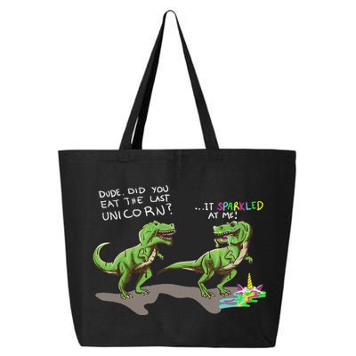 Did You Eat The Last Unicorn It Sparkled At Me! Dinosaur 25L Jumbo Tote