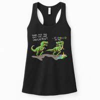 Did You Eat The Last Unicorn It Sparkled At Me! Dinosaur Womens Tank Top