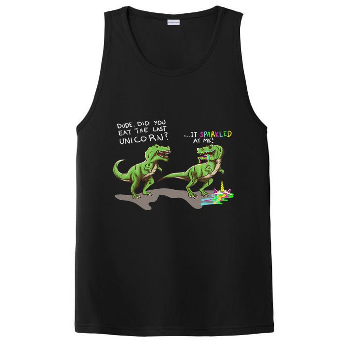 Did You Eat The Last Unicorn It Sparkled At Me! Dinosaur PosiCharge Competitor Tank